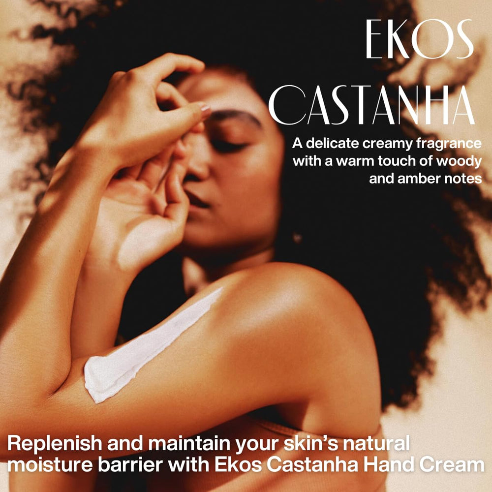 Natura Castanha crema de manos, textura de rápida absorción para día a día.