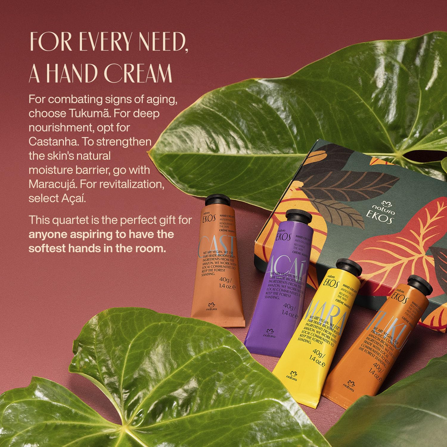 Natura Ekos Maracuja Crème mains, texture légère nourrissante.