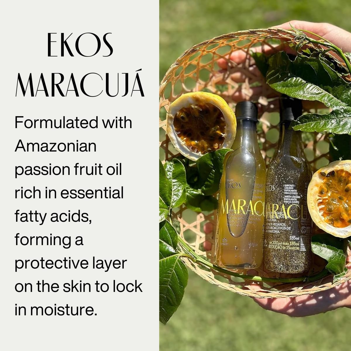 Natura Maracuja – huile végane d'origine naturelle, soin hydratant respectueux de la peau.