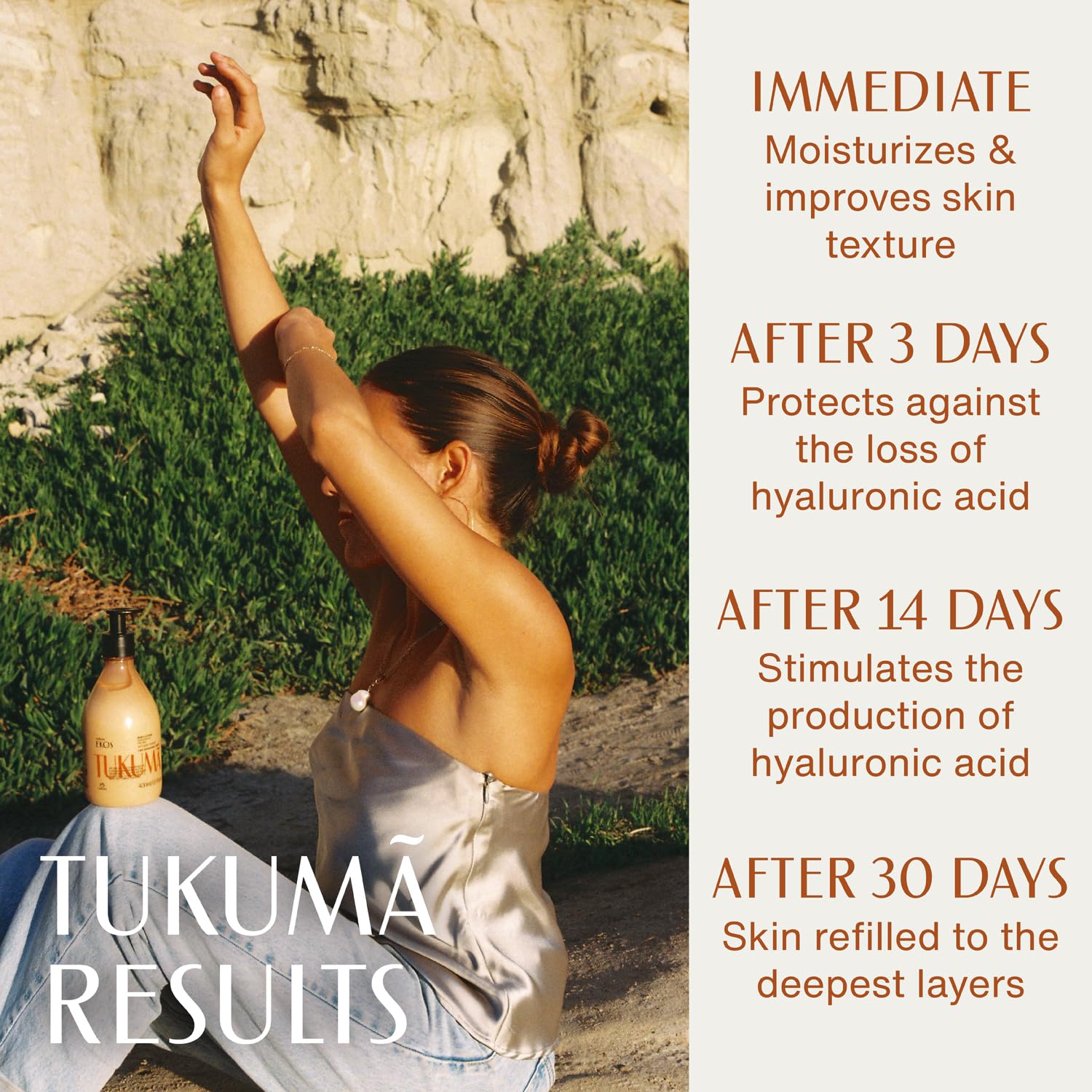 Natura Tukumã – 97% naturel, formule douce pour peaux sensibles.