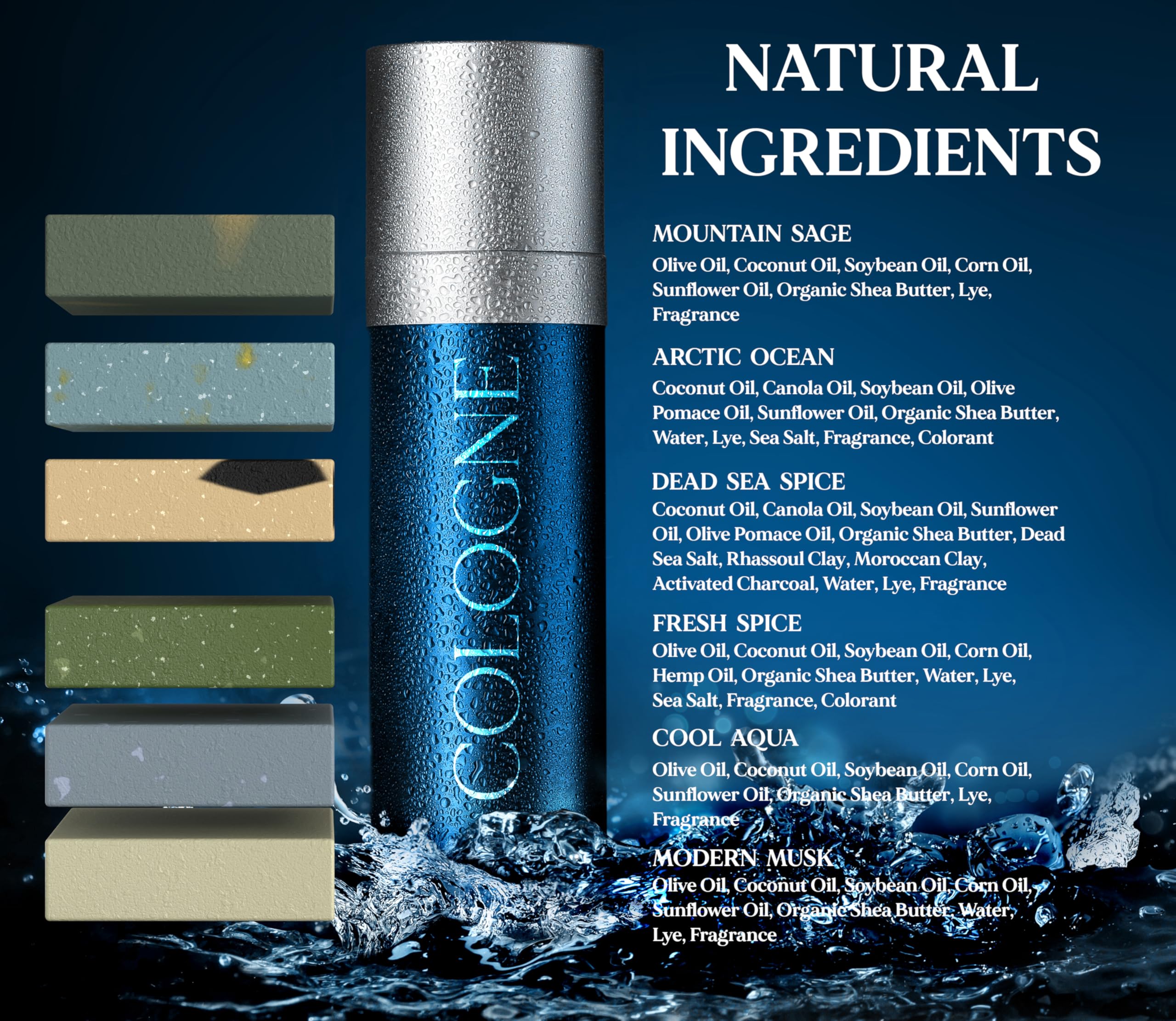 Barres NATURAL AMERICAN pour usage quotidien, sensations nettes et fraîches.