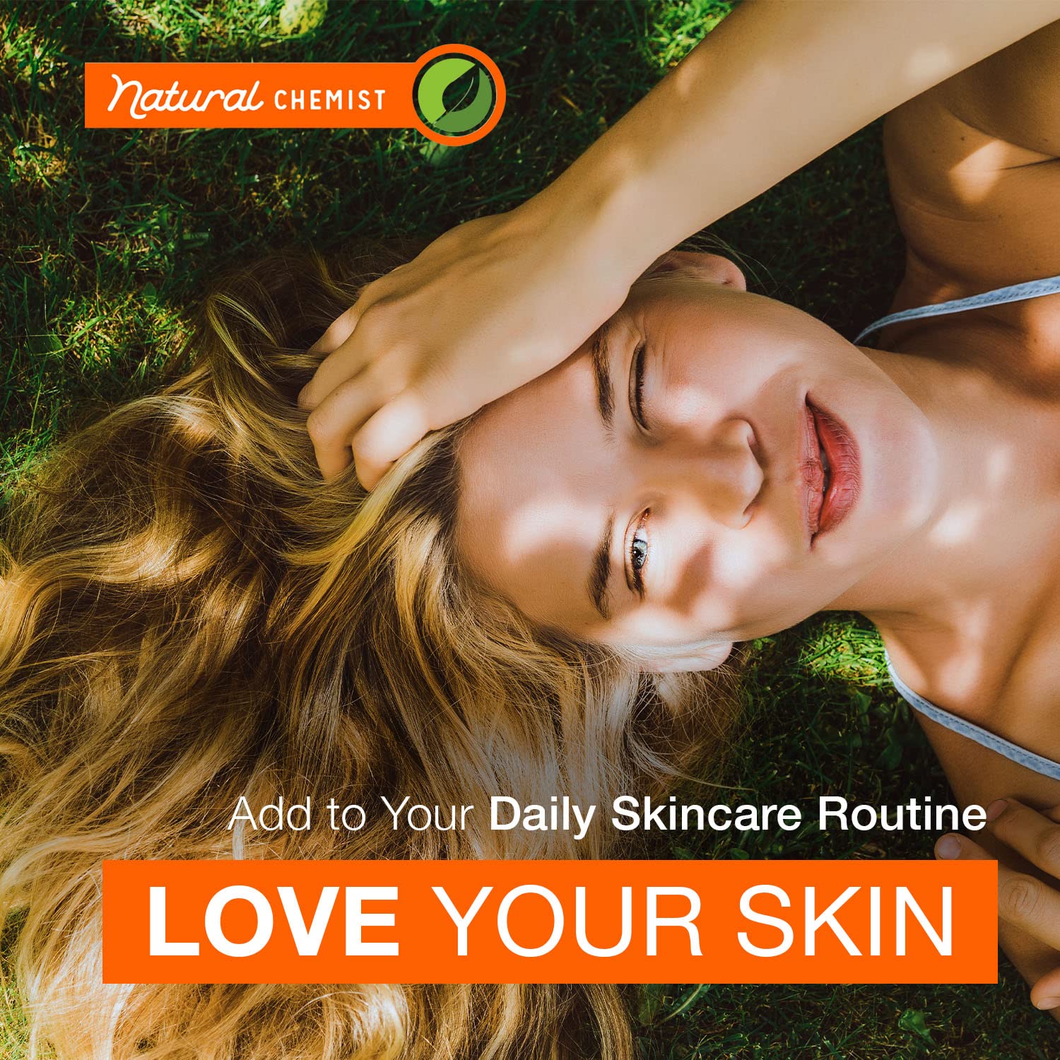 Natural Chemist Vitamin C Serum dermatologist-tested seal visible on packaging.