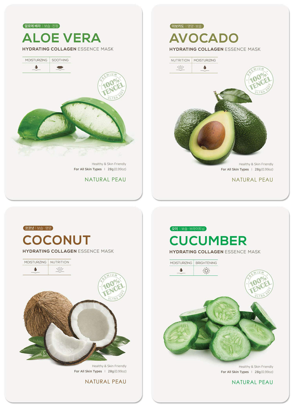 Natural Peau mascarilla aguacate para nutrición ligera de la piel