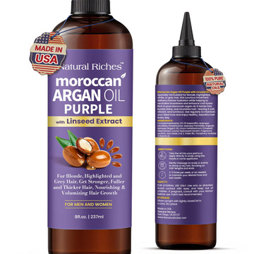 Natural Riches Aceite Argán Morado en botella, neutraliza tonos amarillos en rubios