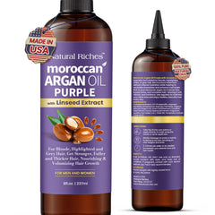 Natural Riches Aceite Argán Morado en botella, neutraliza tonos amarillos en rubios