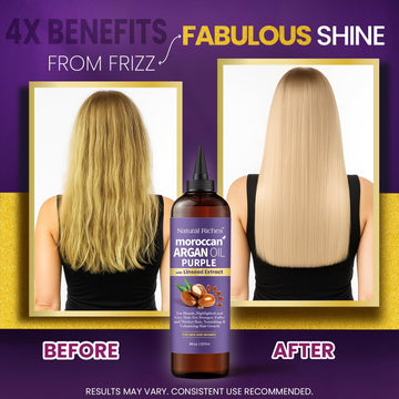 Natural Riches Aceite Morado, controla el frizz y aporta brillo suave