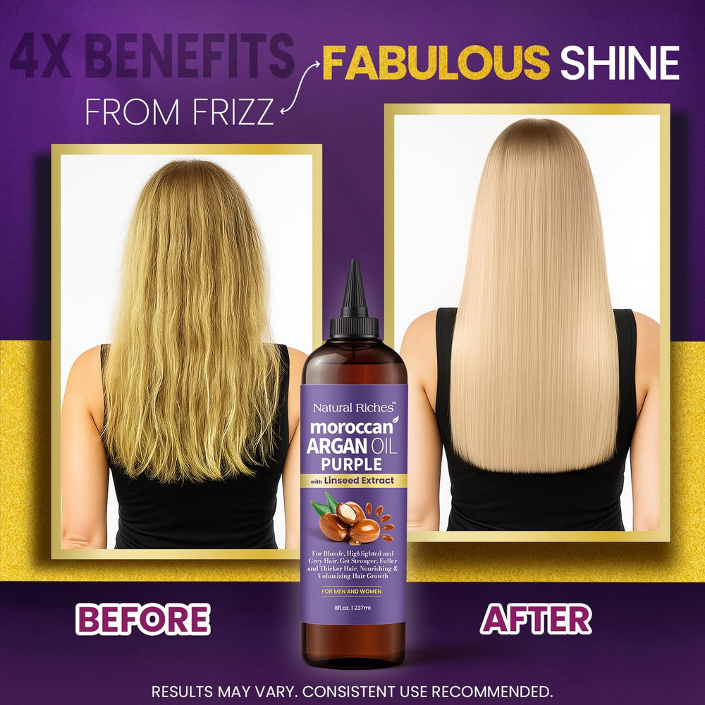 Natural Riches Aceite Morado, controla el frizz y aporta brillo suave