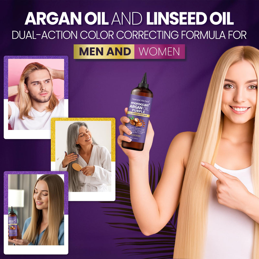 Natural Riches Argán Morado, neutraliza tonos cálidos para rubios