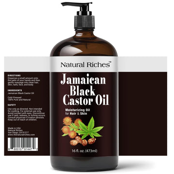 Natural Riches aceite de ricino negro jamaicano para revitalizar el cabello.