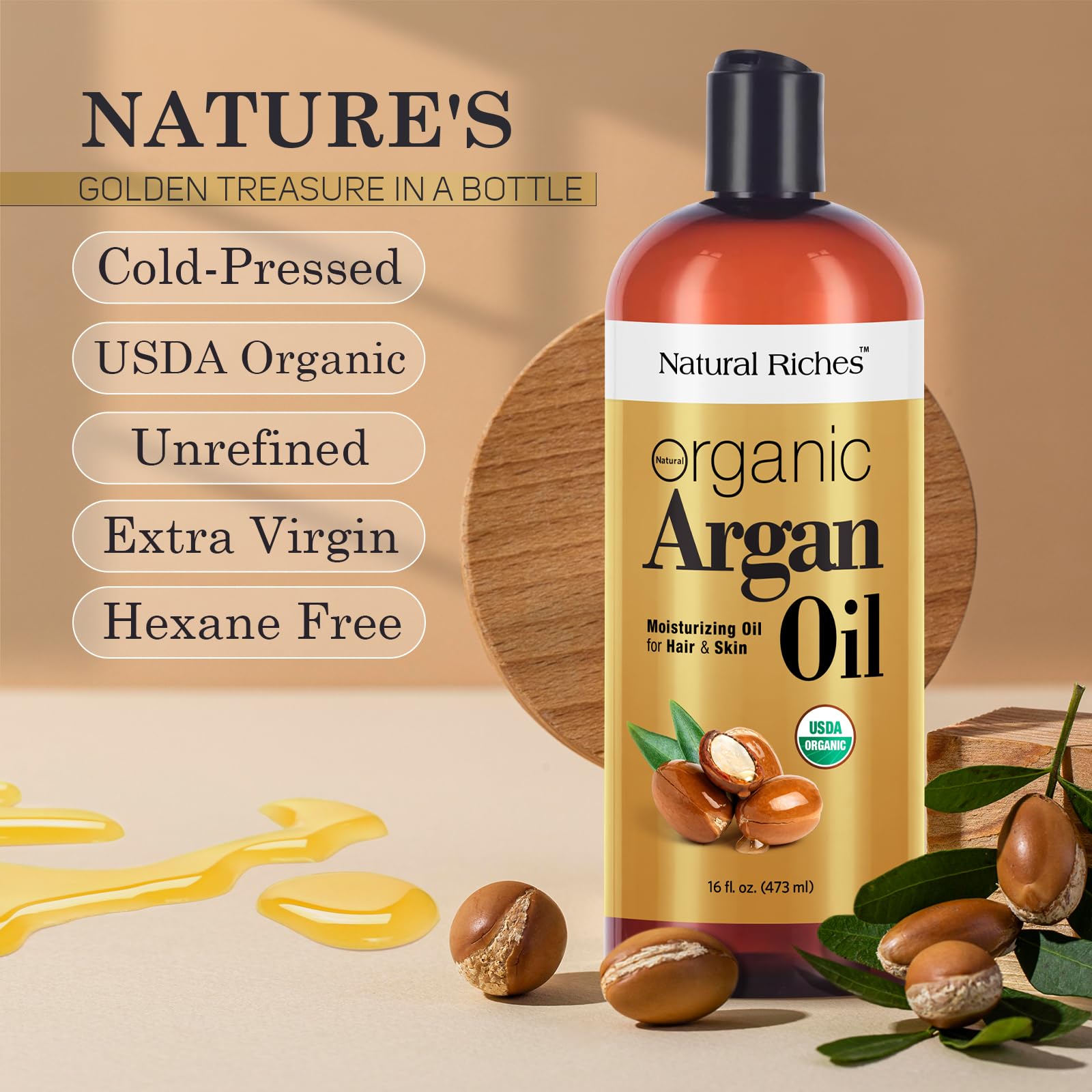 Natural Riches Huile d Argan Maroc texture legere non grasse – absorption rapide