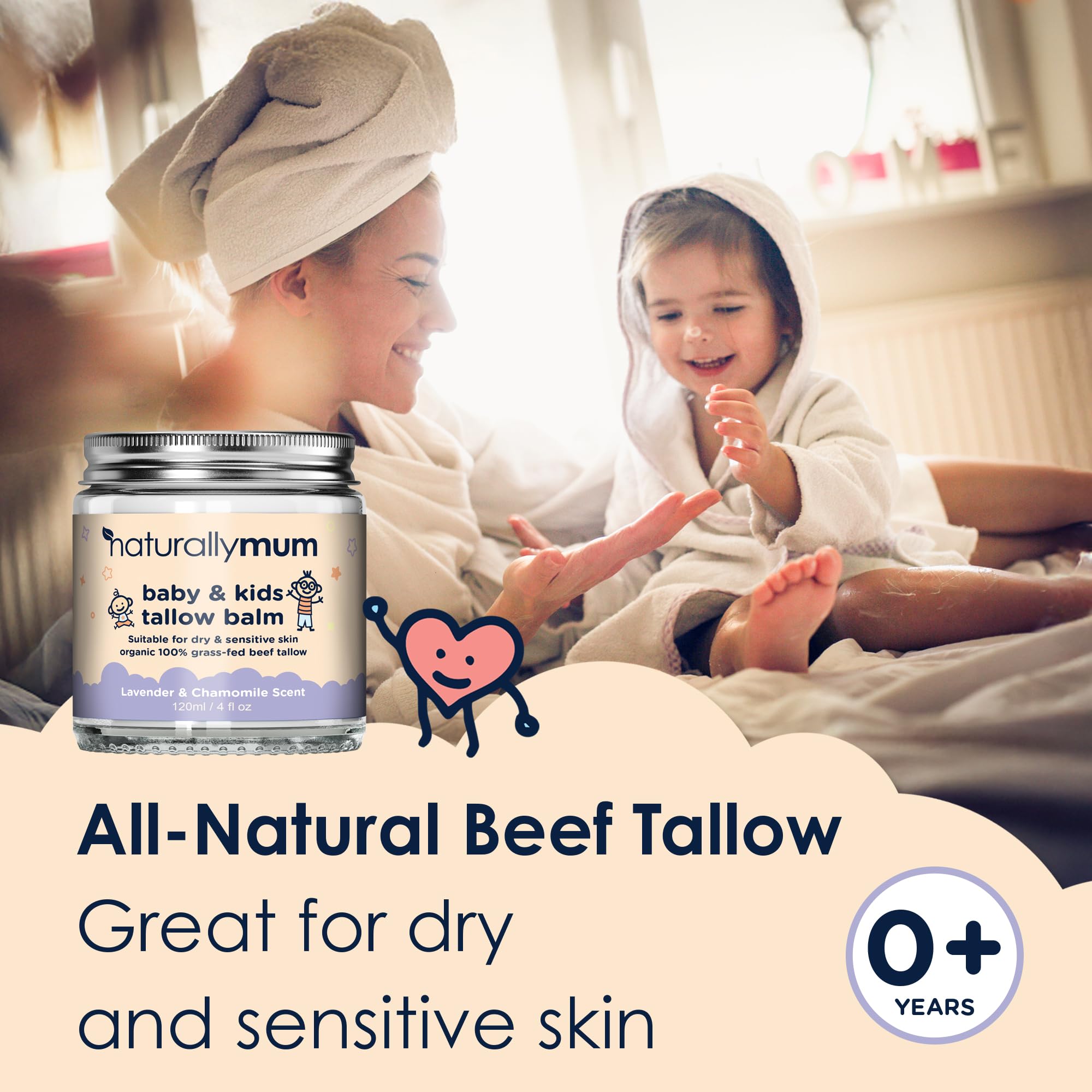 Bálsamo NaturallyMum para bebé, aplicación suave para crema de pañal