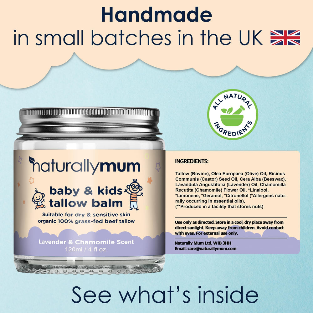 Cuidado nocturno NaturallyMum para piel seca de niños