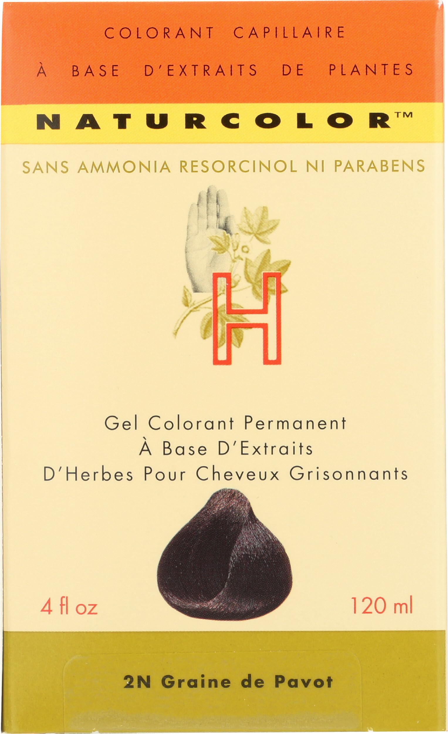 Aplicación rápida de Naturcolor en gel herbáceo para cabello.