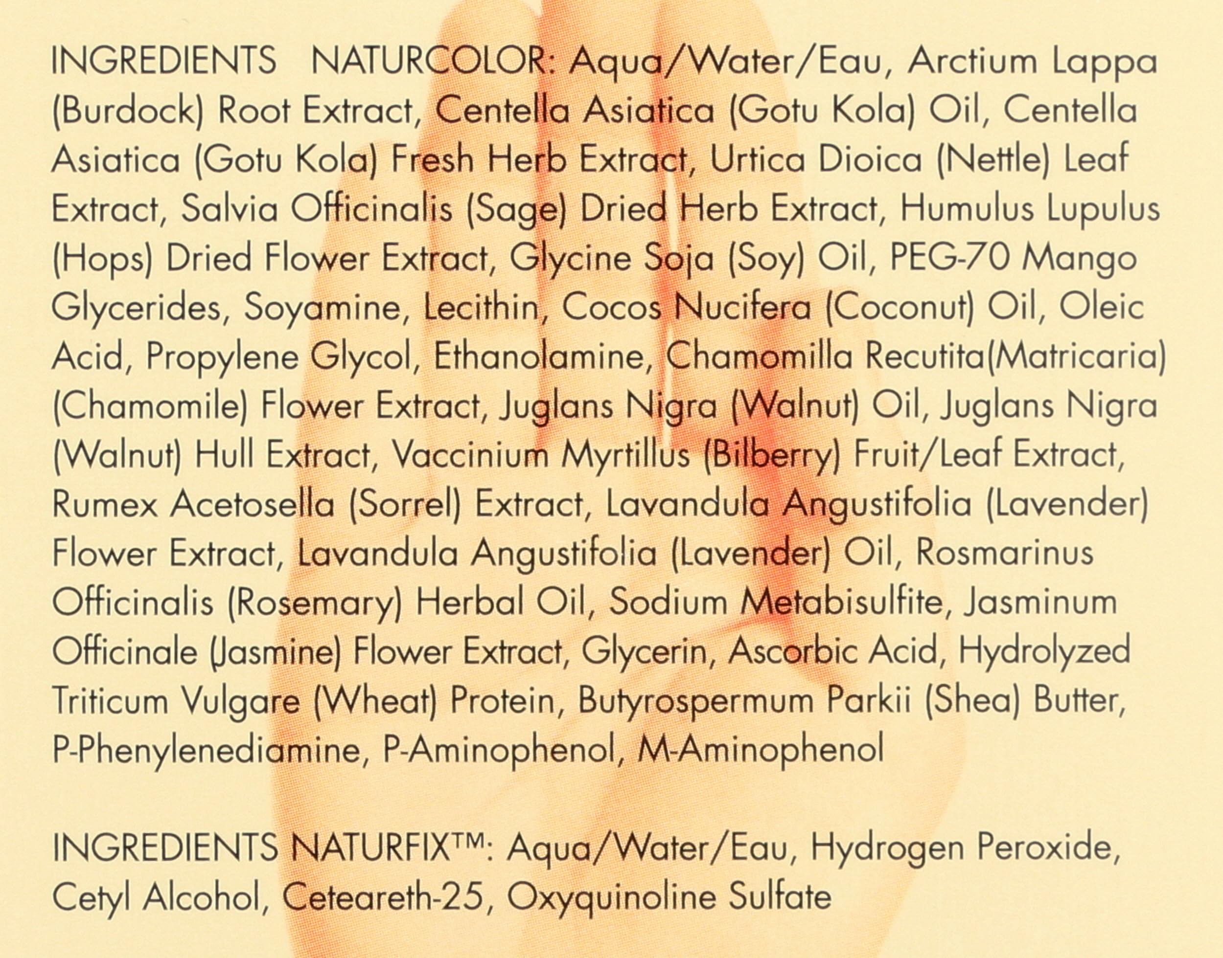Naturcolor gel herbal sin químicos irritantes.