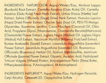 Naturcolor gel herbal sin químicos irritantes.