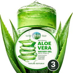Nature Republic Aloe Vera Gel: bote triple pack con hidratación suave