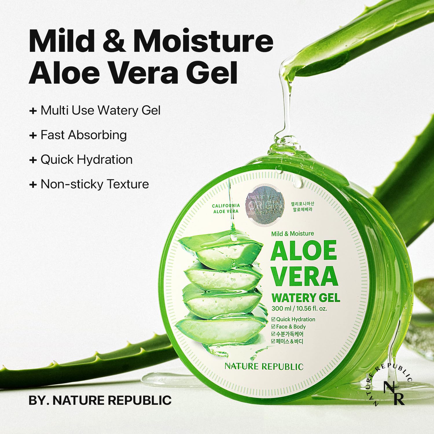 Gel de Aloe Vera de Nature Republic con absorción rápida para rostro