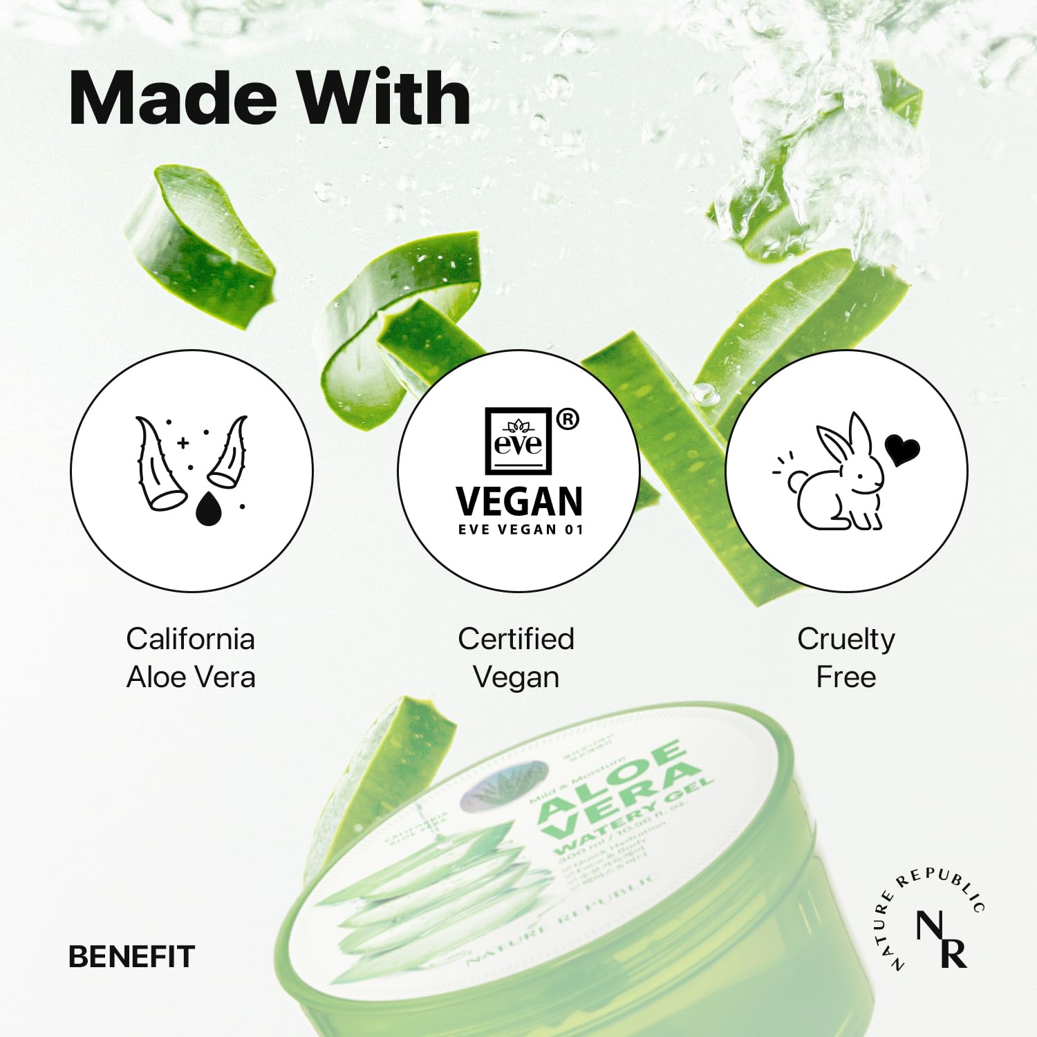 Nature Republic Aloe Vera Gel uso facial suave y refrescante