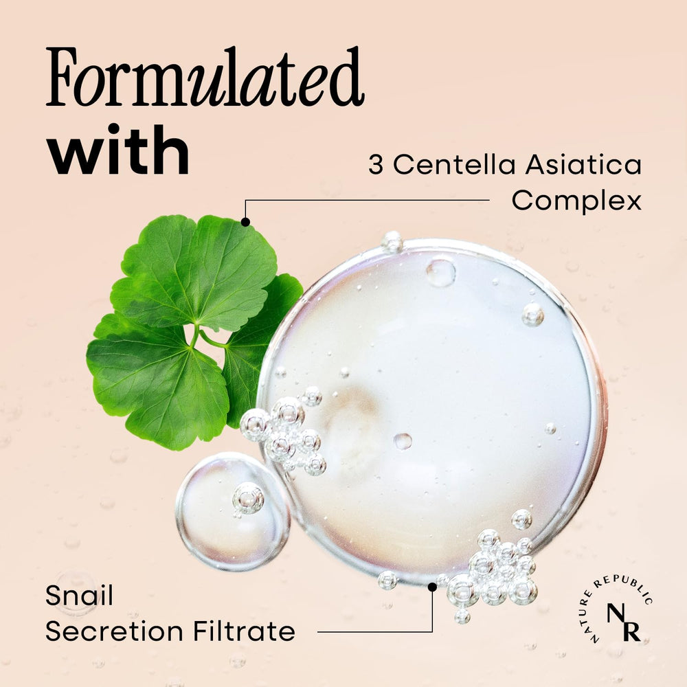 Nature Republic Crème Mucin Escargot révèle un éclat naturel et un teint uniforme.