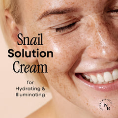Nature Republic Crème Mucin Escargot apporte texture-nette et peau lisse après application.