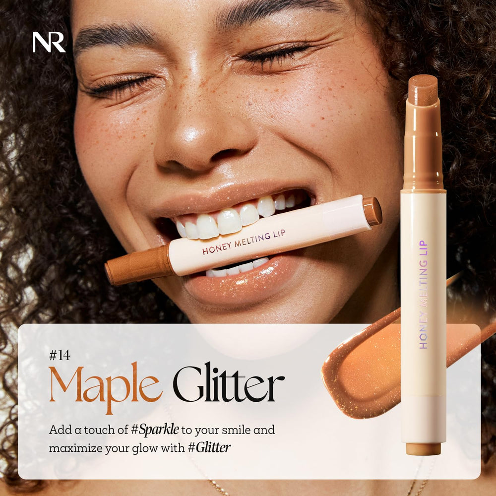 Nature Republic Honey Melting Lip Glitter 14 Maple aplicación fácil y rápida