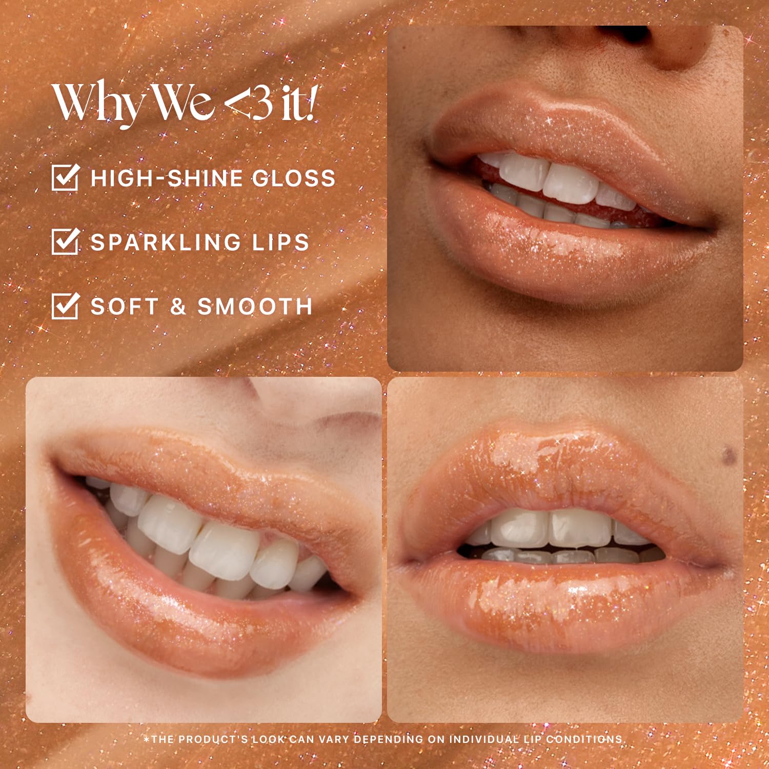 Nature Republic Honey Melting Lip Glitter 14 Maple pigmento rico para tono luminoso