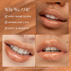 Nature Republic Honey Melting Lip Glitter 14 Maple pigmento rico para tono luminoso