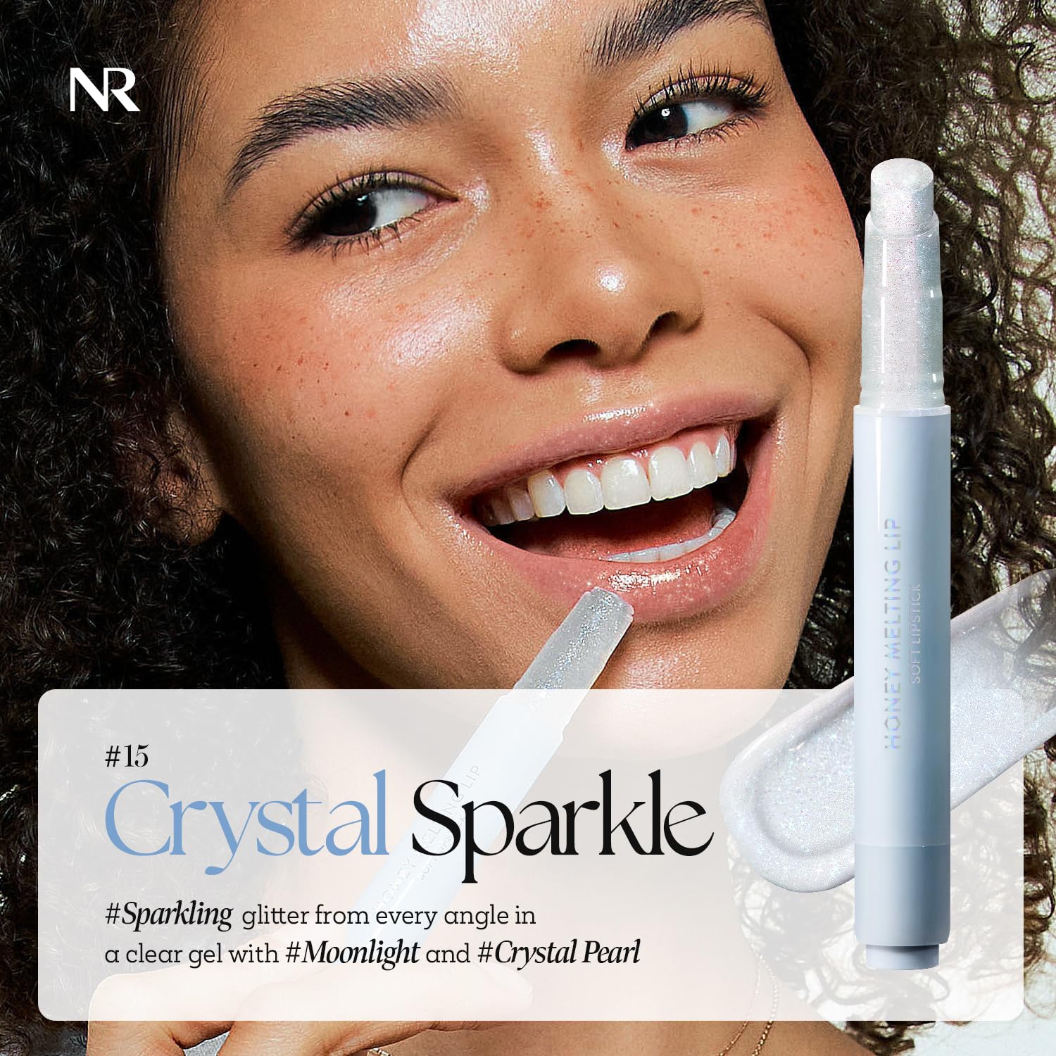 Nature Republic Honey Melting Lip Glitter aplicador suave para una aplicación limpia