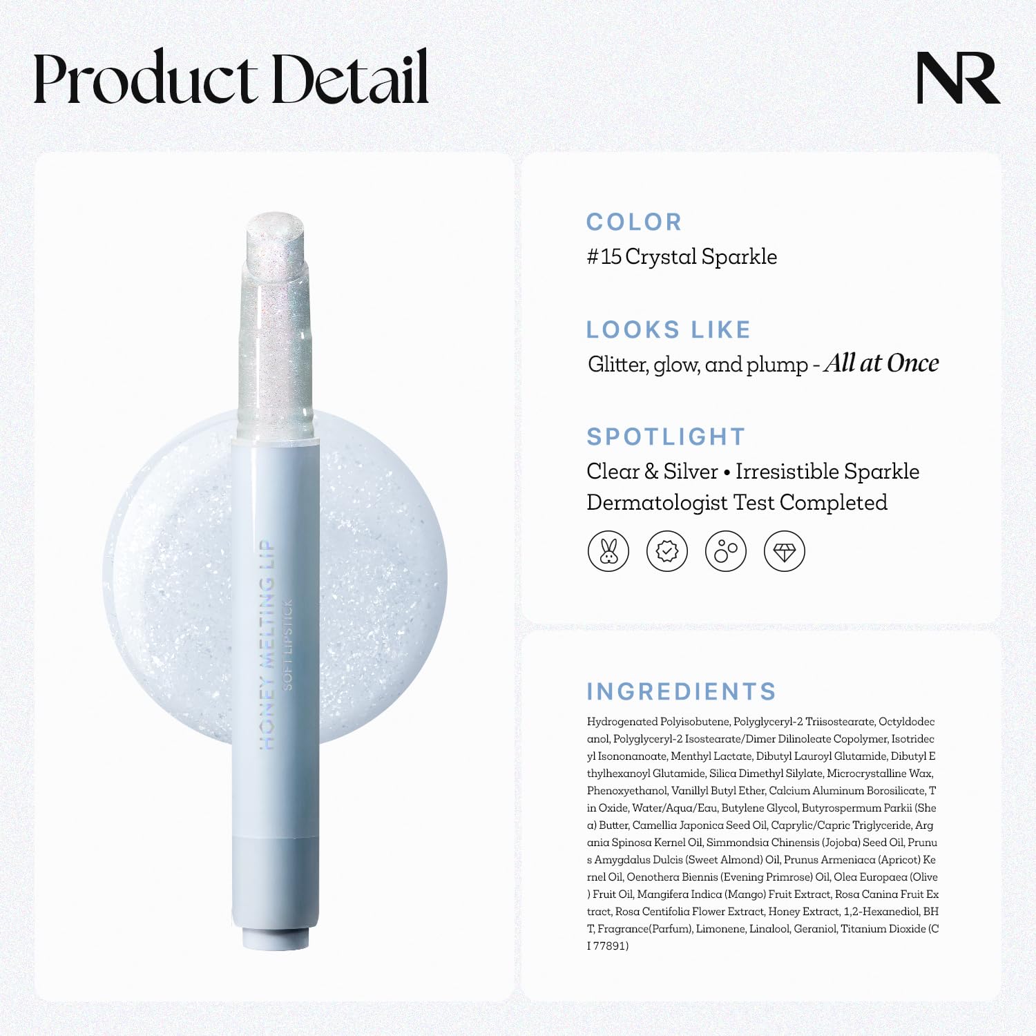 Nature Republic Honey Melting Lip Glitter doble uso como gloss y bálsamo