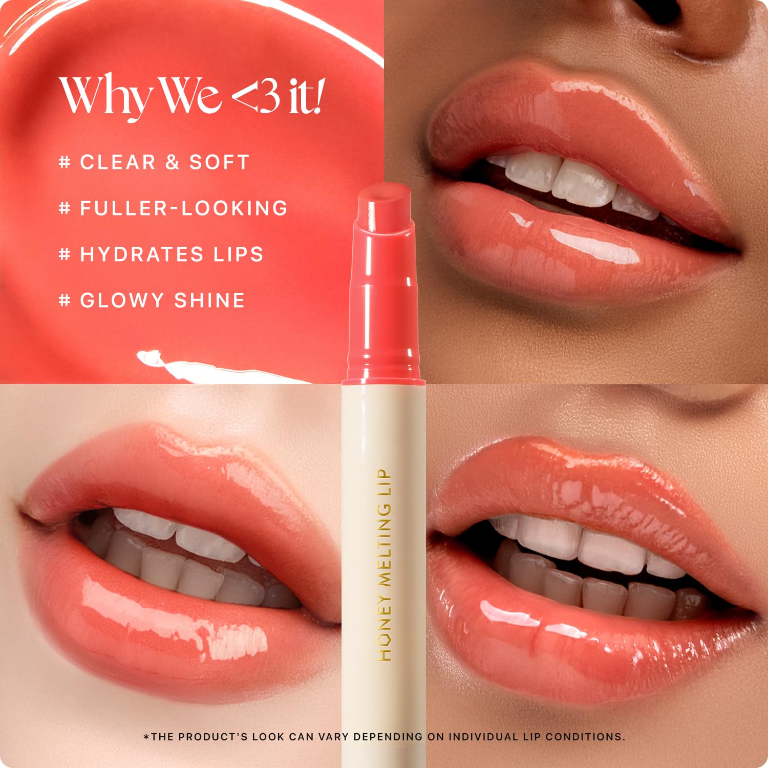 Nature Republic Honey Melting Lip en tono 10 Durazno, color suave y natural.