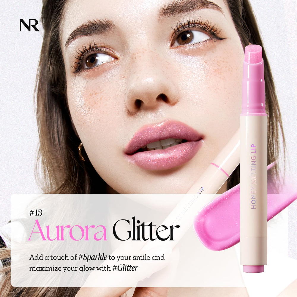 Nature Republic labial brillo sedoso aurora13, color suave para labios resecos.