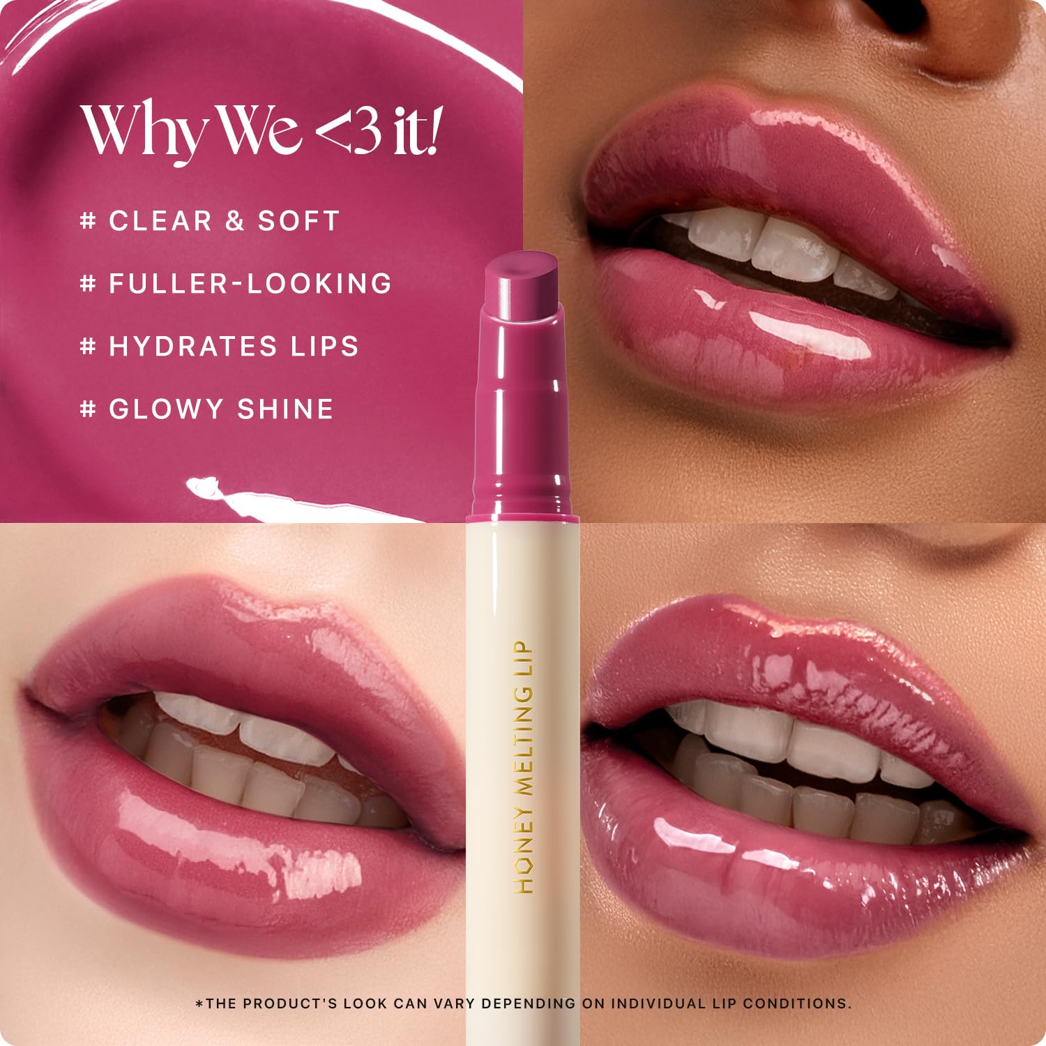 Nature Republic Labial Honey Melting Tono 09 Uva: color translúcido y vivo.