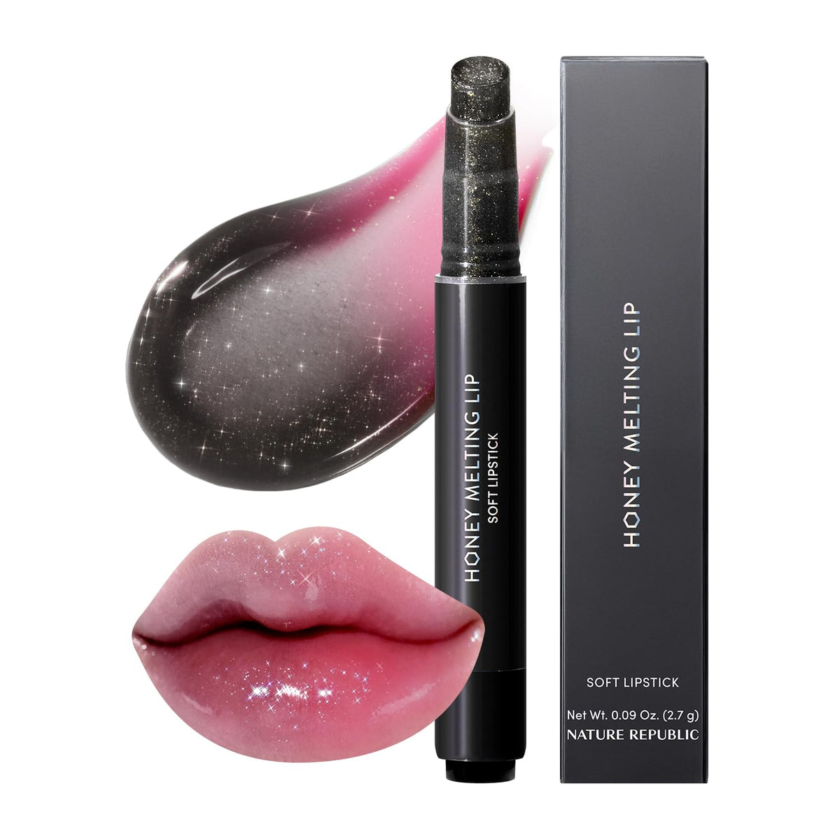 Nature Republic labial miel derretido brillo medianoche para labios hidratados