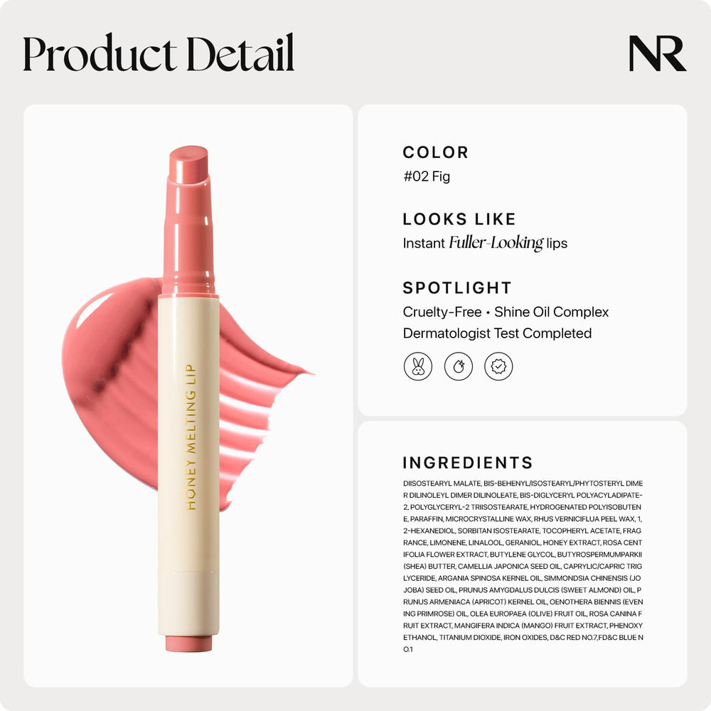 Nature Republic Labio Cobertura Rosada: color suave que complementa look natural.