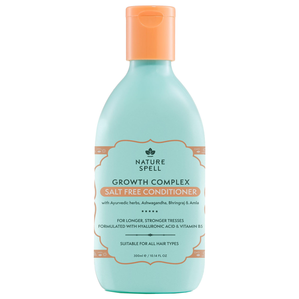 Nature Spell acondicionador crecimiento cabello: botella lista para uso, aporta suavidad y fortalecimiento.