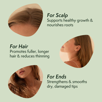 Nature Spell Rosemary Oil nourishes hair lengths for shine and softness.