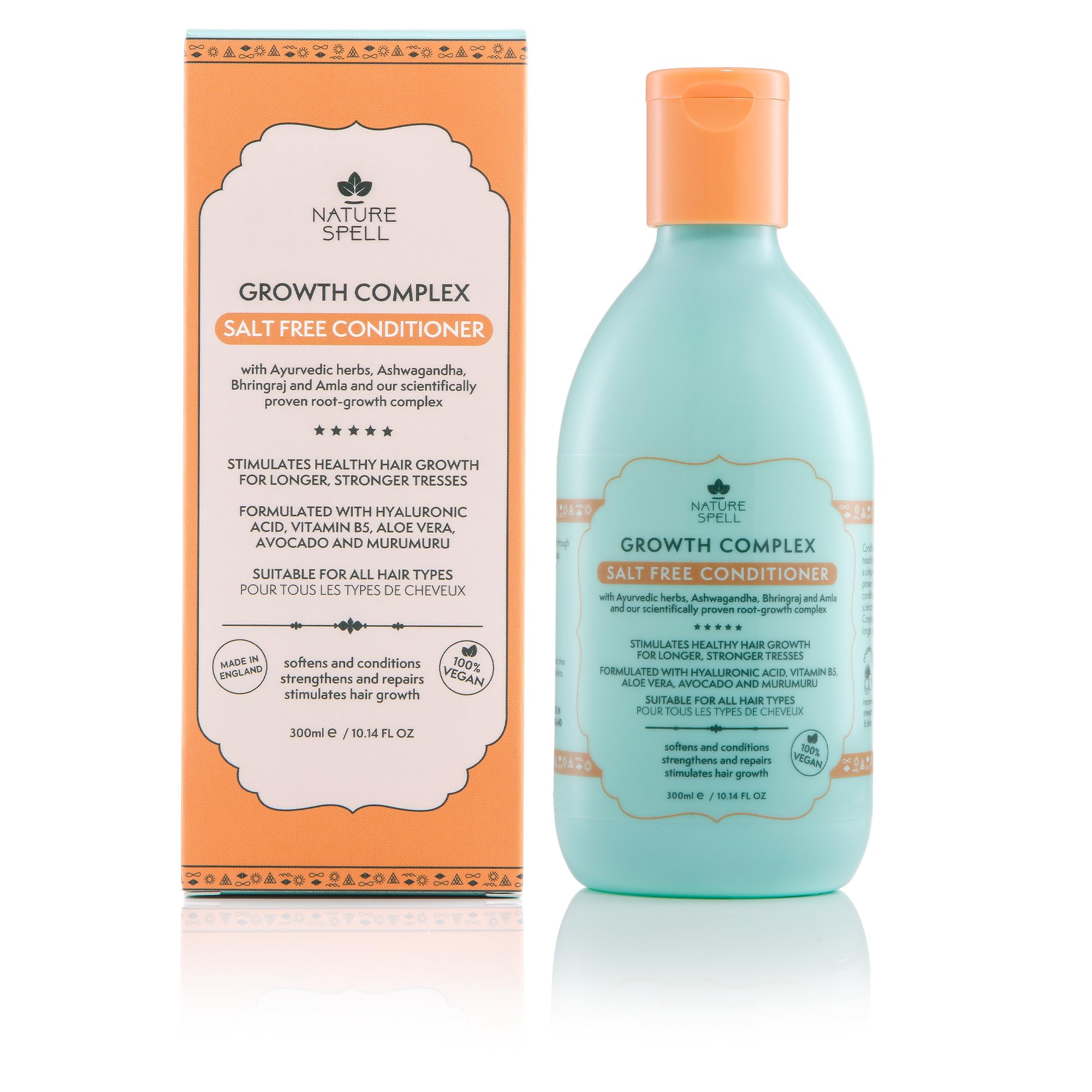 Nature Spell vegano: adecuado para todo tipo de cabello y brillo saludable.