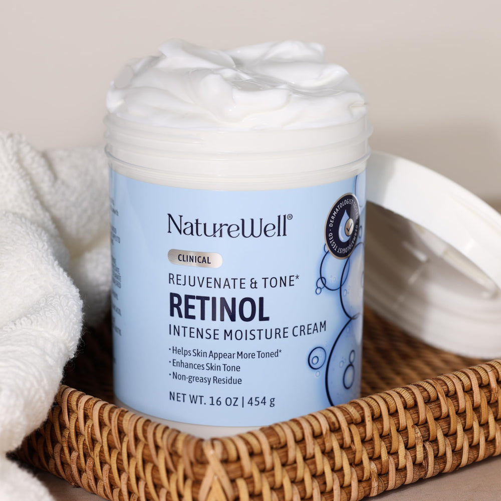 Nature Well face neck application spot highlights versatile use across facial areas.