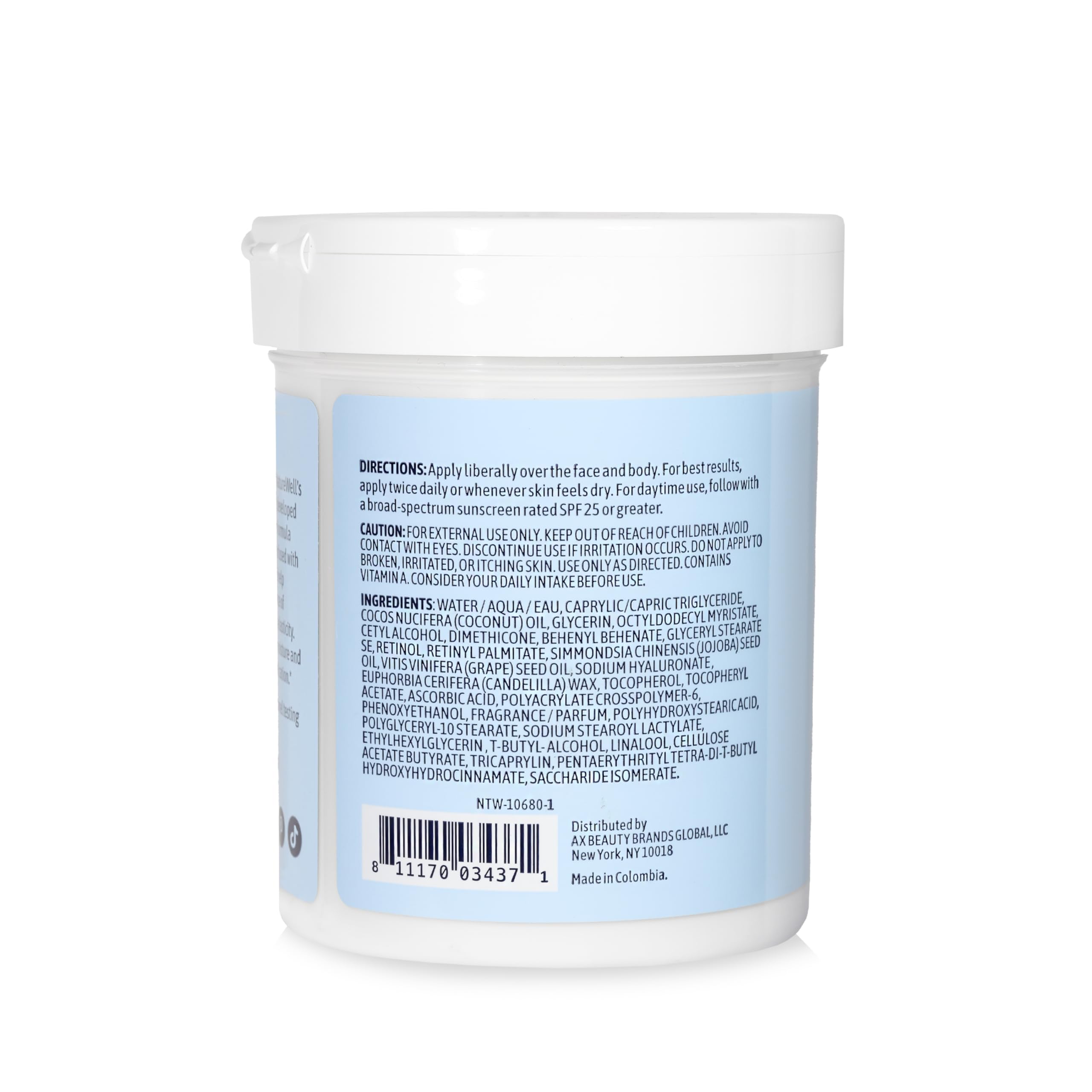 Nature Well Retinol crema, textura sedosa para una aplicación suave.