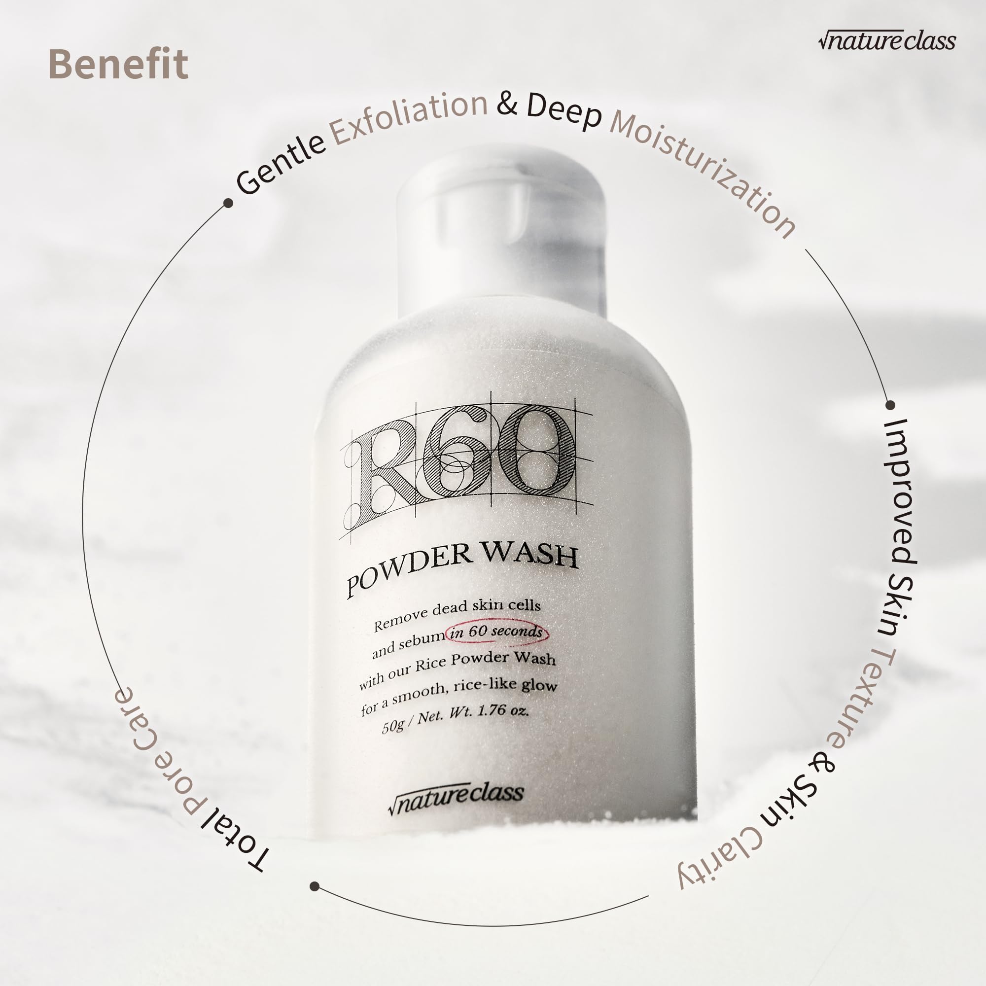 NATURECLASS R60 exfoliación suave con enzima papaina para renovación ligera.