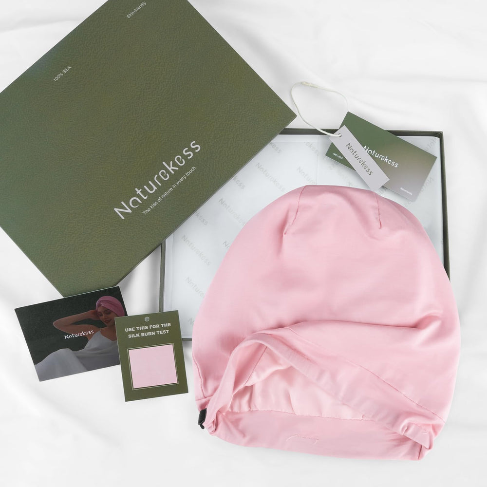 NatureKess bonete seda Mulberry para dormir, mantiene peinado durante la noche.
