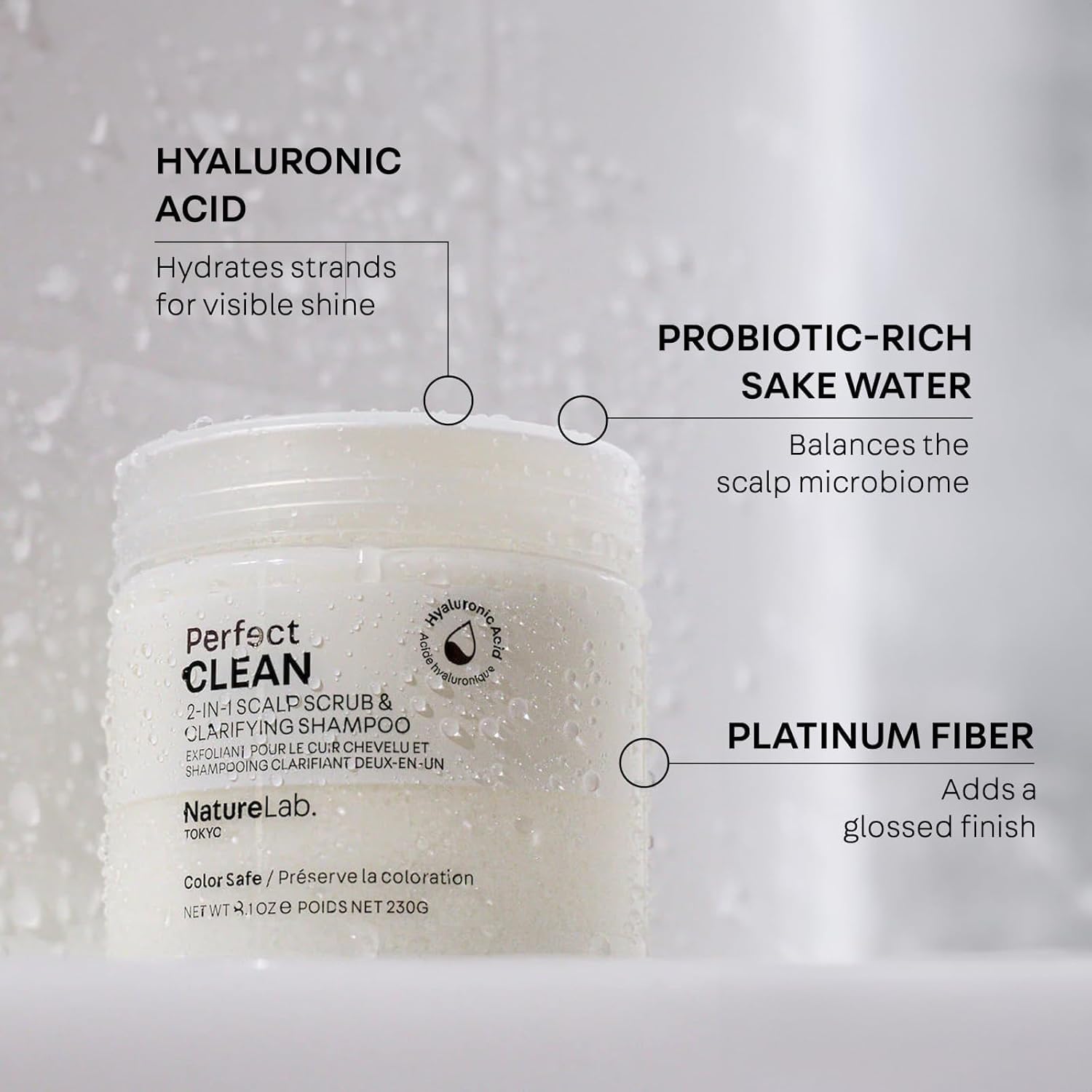 NatureLab.TOKYO eau de saké probiotique – équilibre du cuir chevelu.