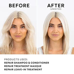 NatureLab.TOKYO Perfect Repair Cabello hidratado al aplicar la mascarilla.
