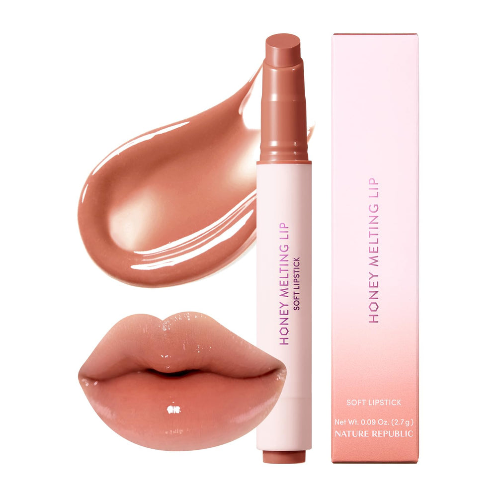 Nature Republic Labial Derretido rosa beige para hidratación suave y color vivo