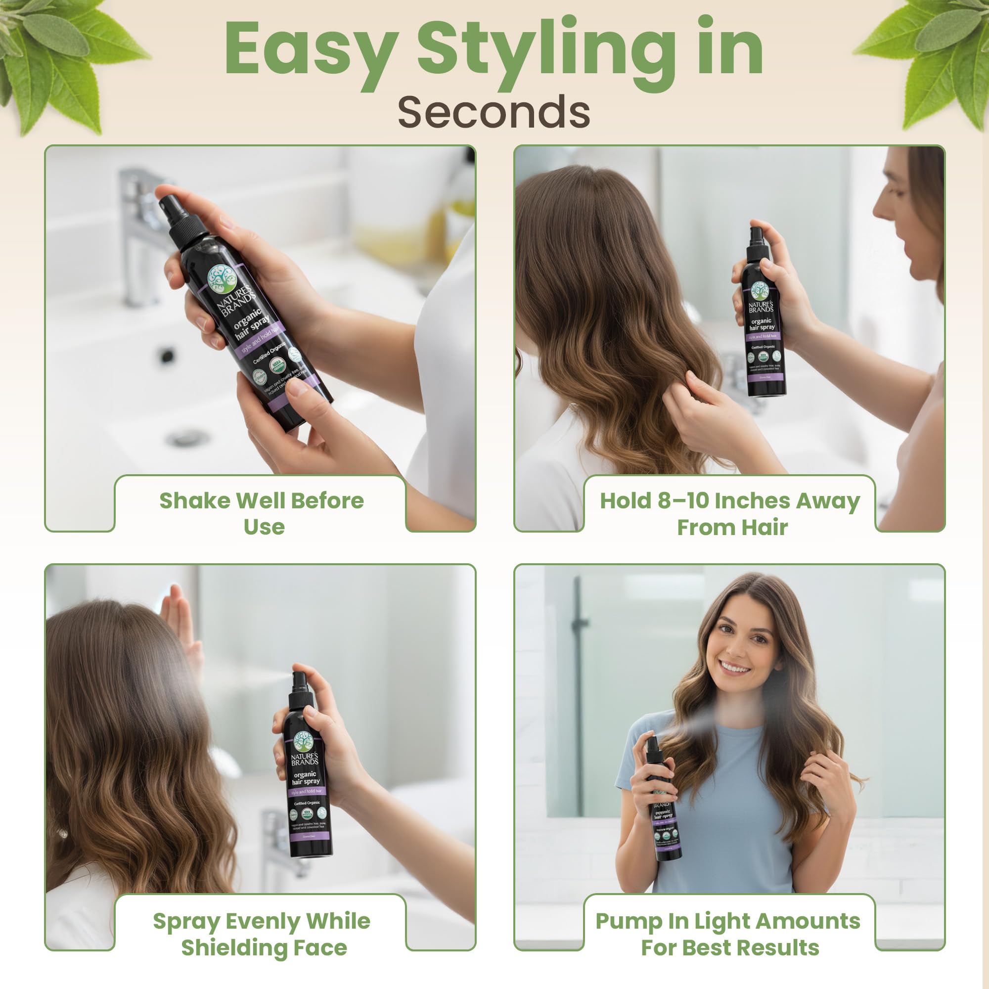 Nature's Brands Spray Orgánico: opción sin crueldad para cuidado diario.