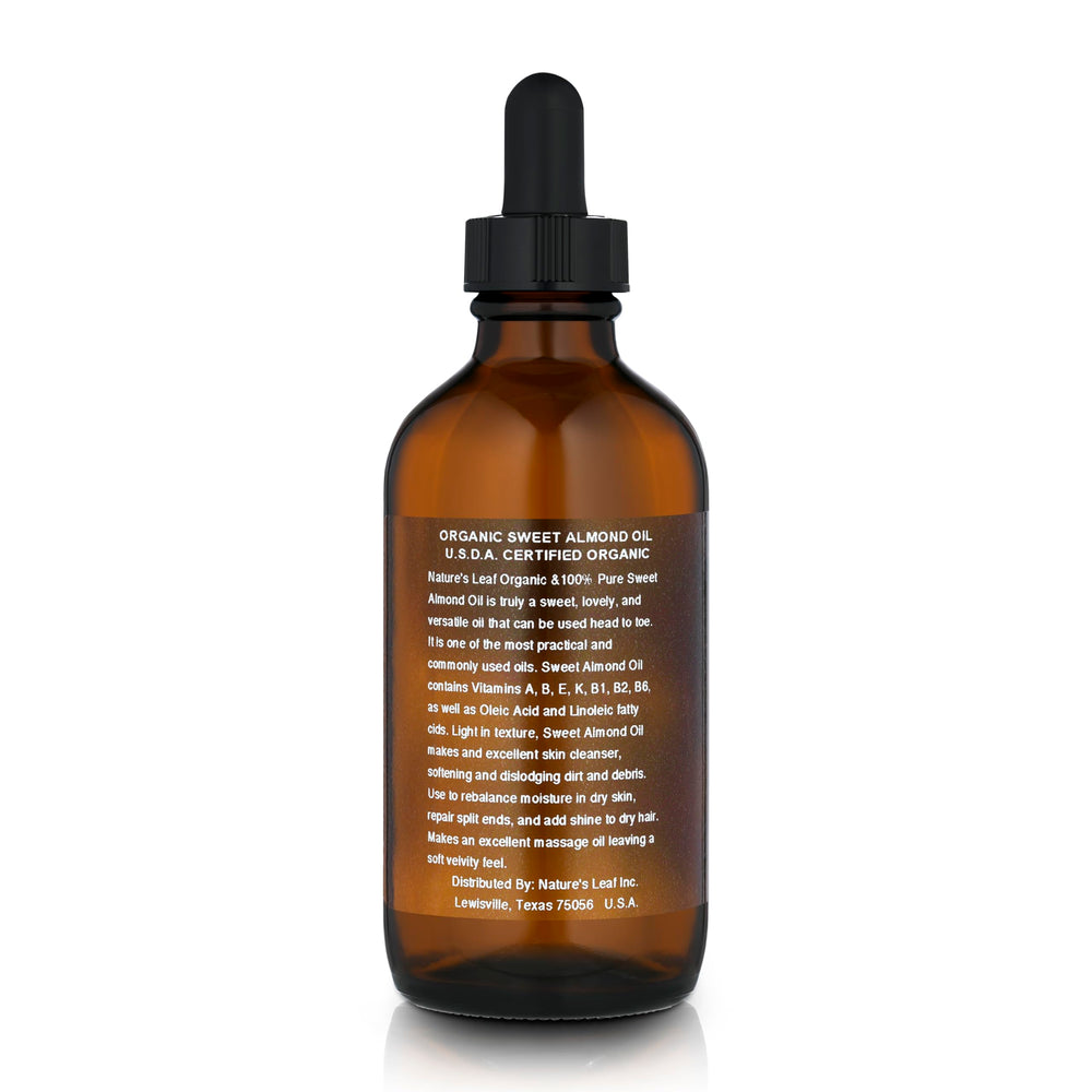 Natures Leaf Aceite de Almendra Dulce con etiqueta USDA para cuidado orgánico