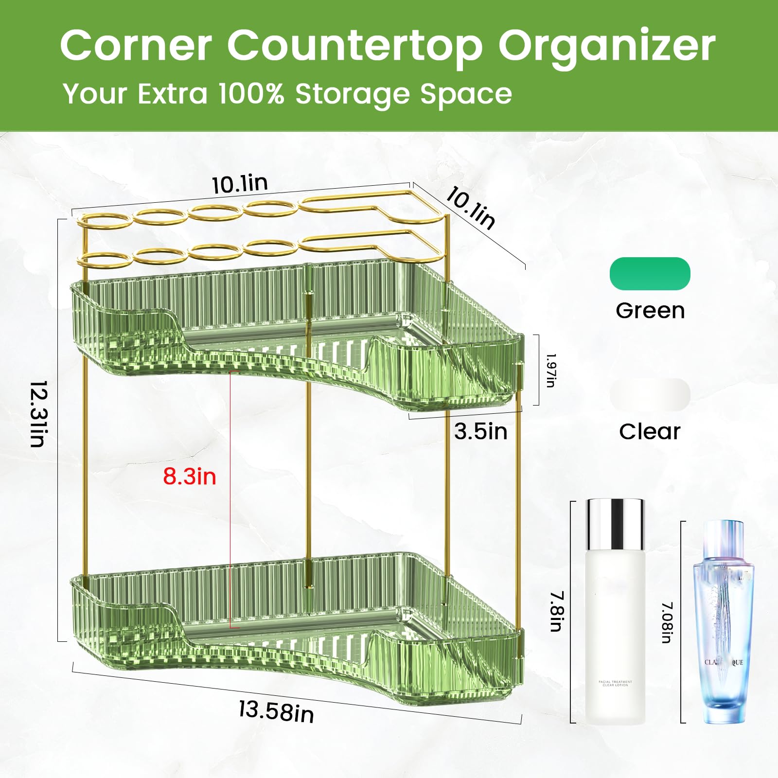 Organizador acrílico resistente de NATURE'S SOURCE para baño