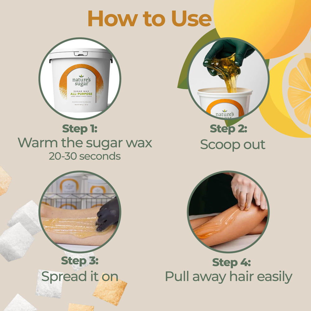 Nature's Sugar calentamiento fácil en microondas para depilación