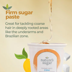 Nature's Sugar pasta firme para pelo áspero en zonas sensibles