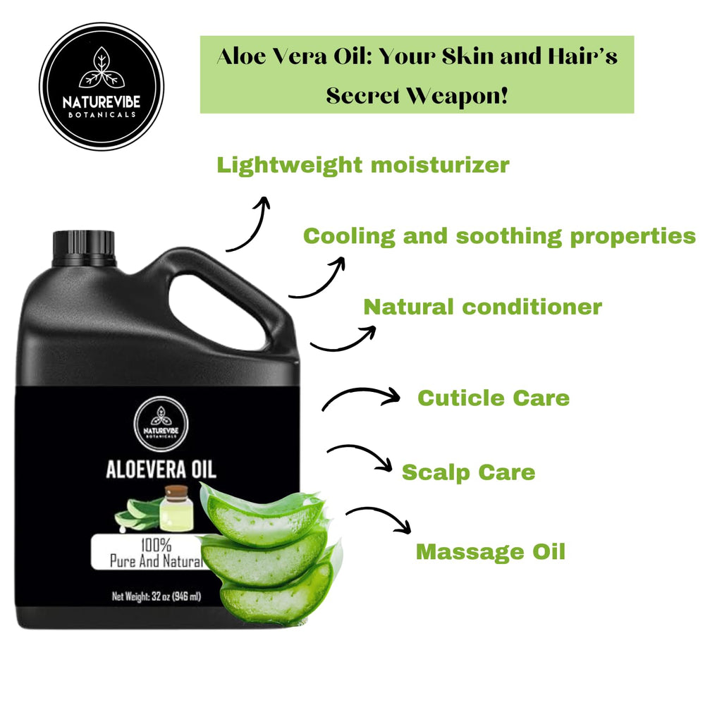 Naturevibe Botanicals Aceite Aloe Vera 946 ml producto 100 por ciento natural